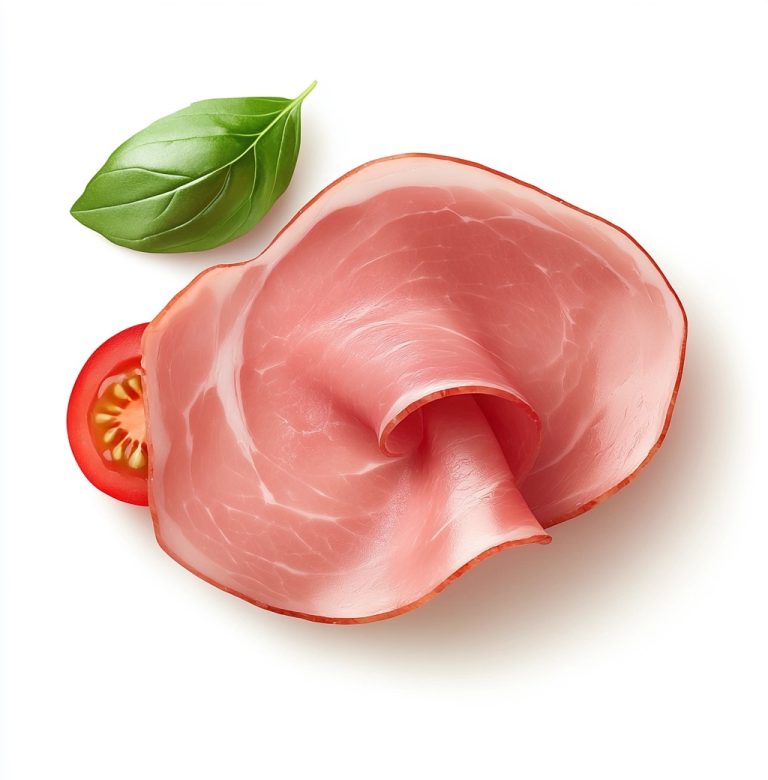 Minimalist Ham Slice Illustration