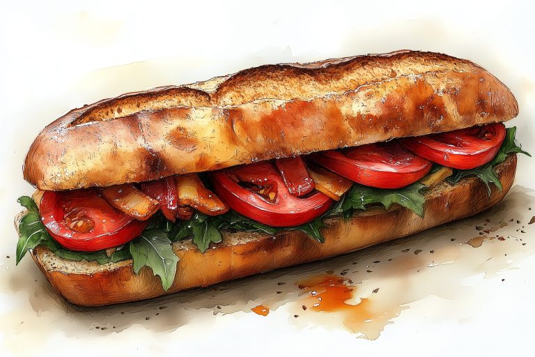 Minimalist Italian Sub Sketch scaled