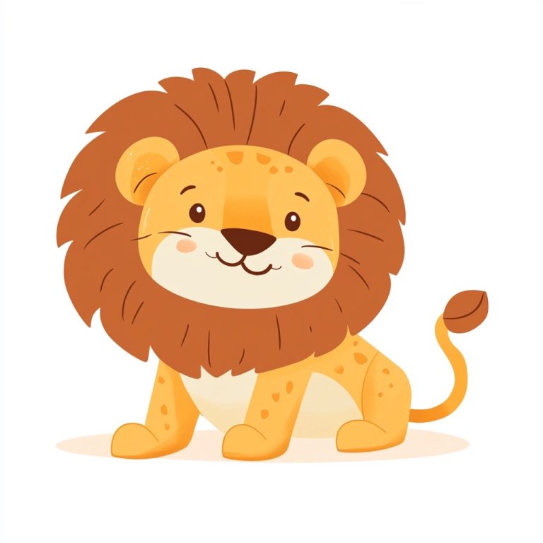 Minimalist Lion Illustration