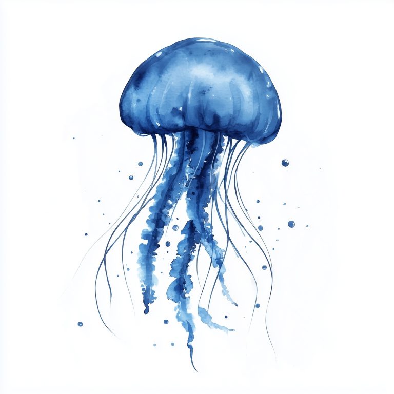 Minimalist Navy Jellyfish