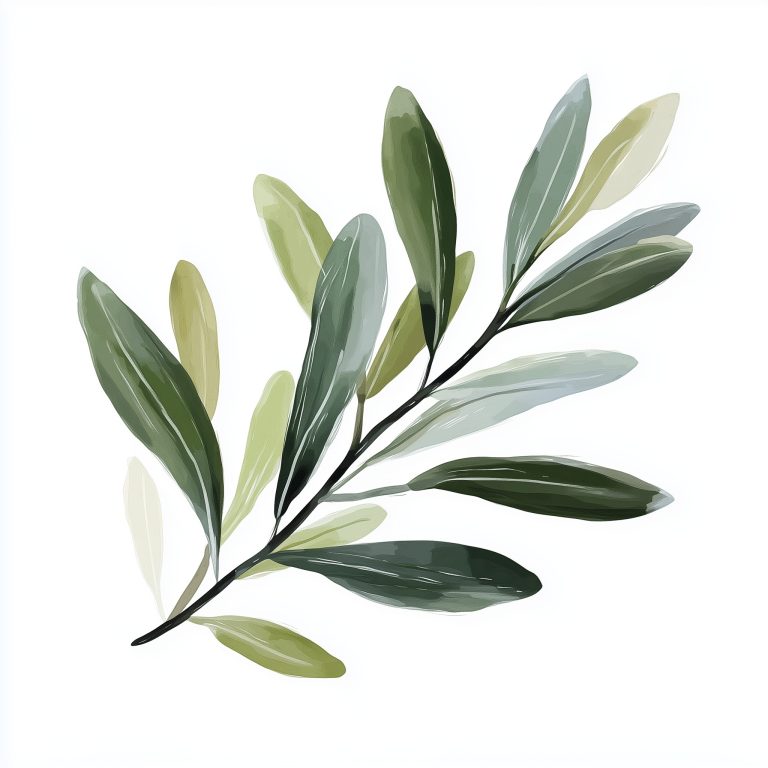 Minimalist Olive Branch Painting