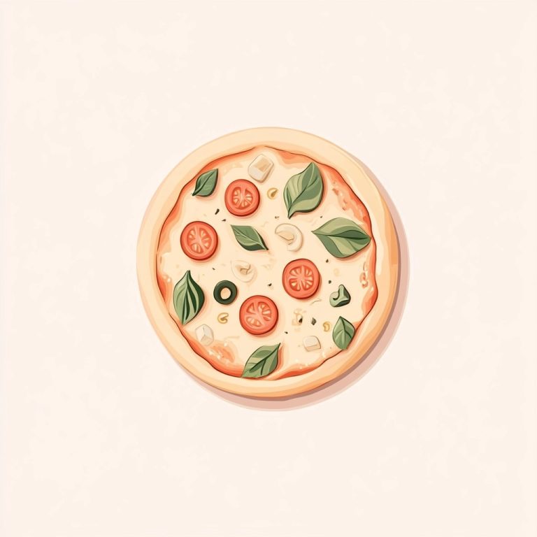 Minimalist Pastel Pizza