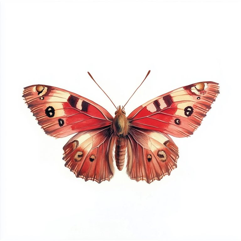 Minimalist Red Admiral Butterfly