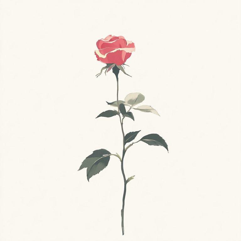 Minimalist Rose Graphic Design