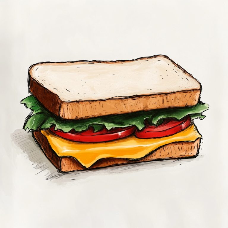 Minimalist Sandwich Illustration