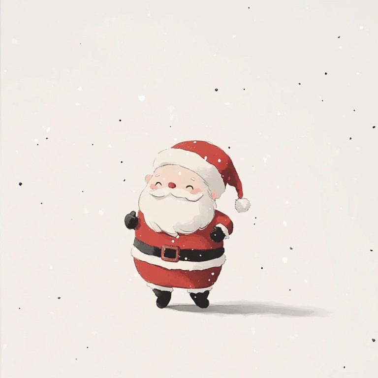 Minimalist Santa Card Design