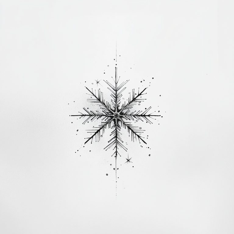 Minimalist Snowflake Tattoo