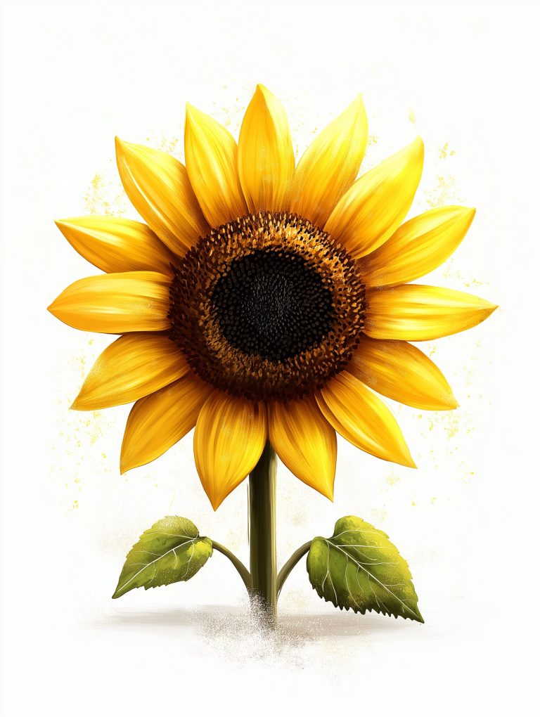 Minimalist Sunflower Graphic