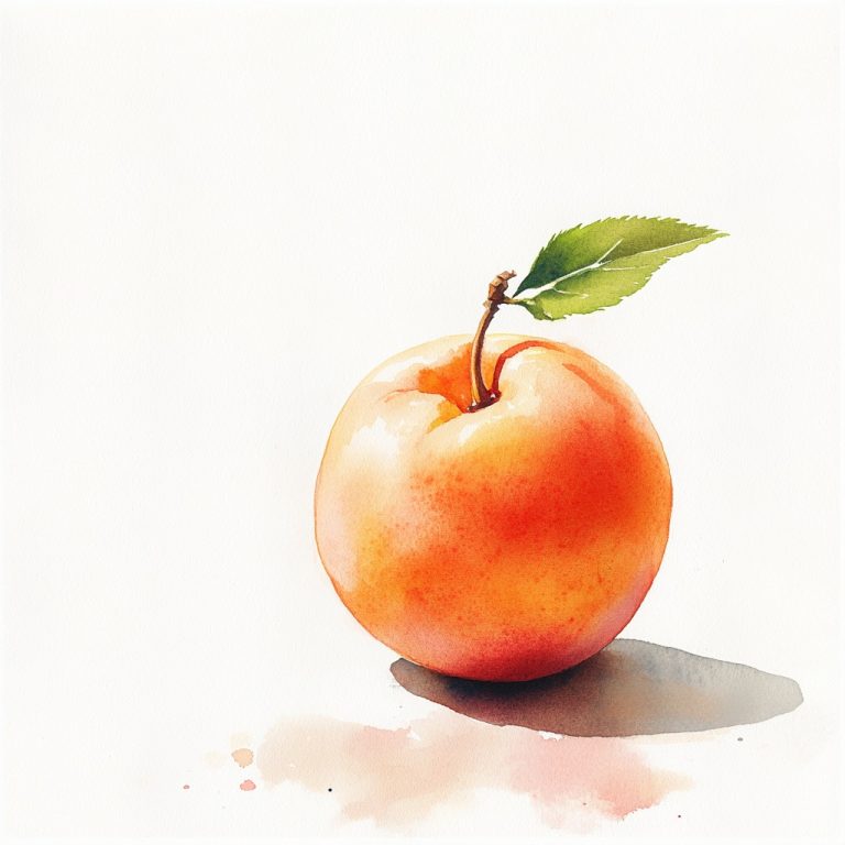 Minimalist Watercolor Apricot