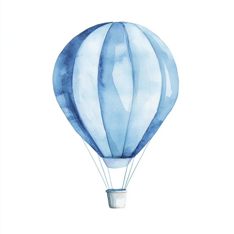 Minimalist Watercolor Balloon