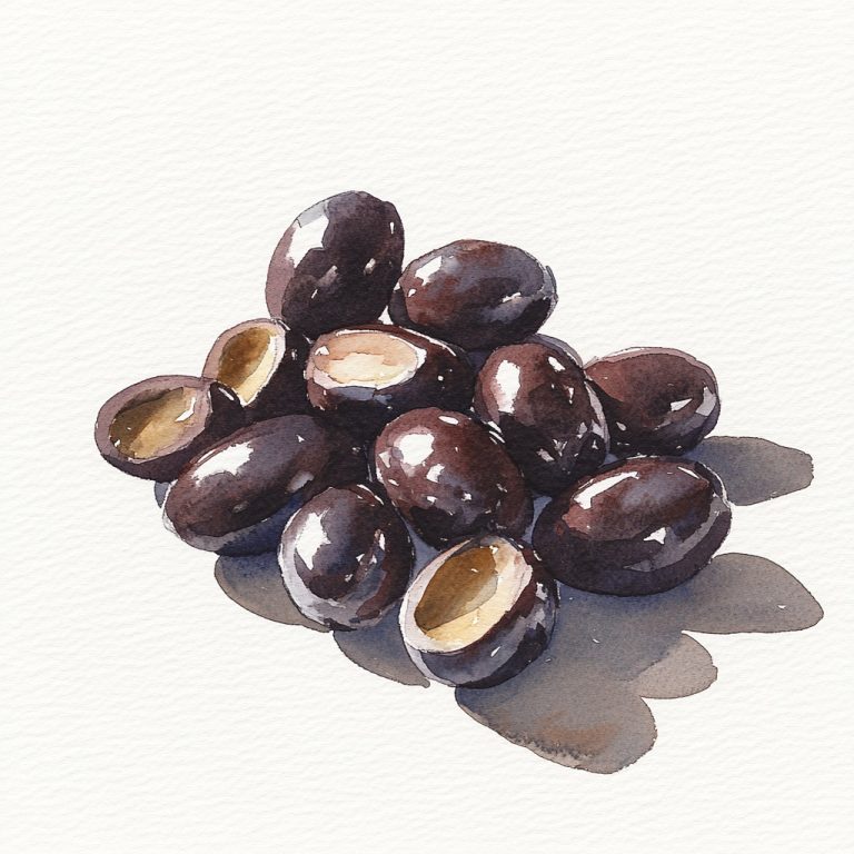 Minimalist Watercolor Olives