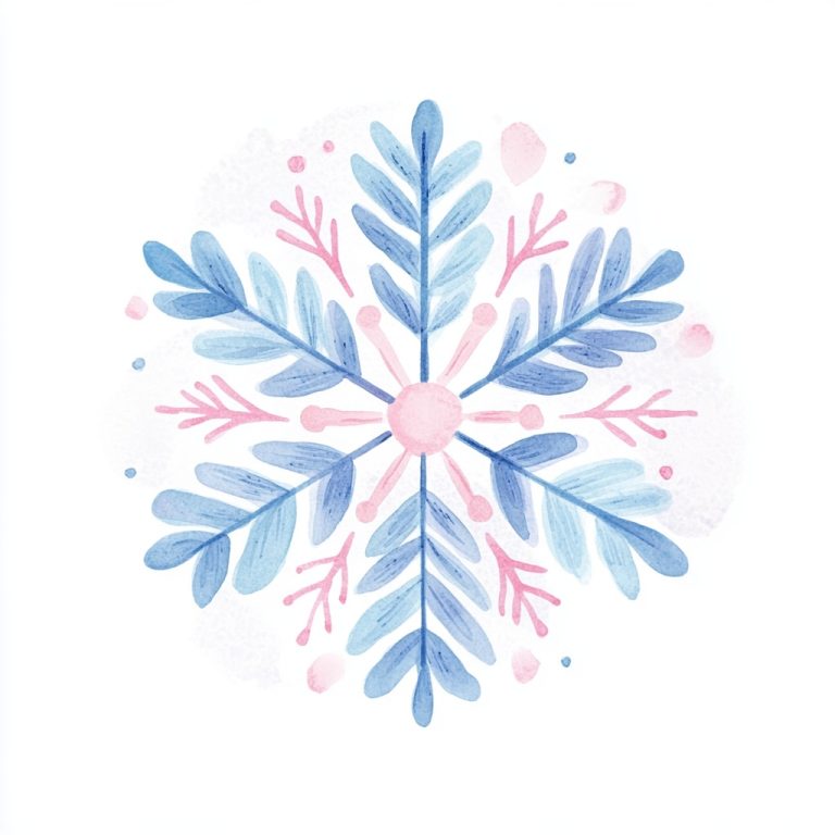 Minimalistic Pastel Snowflake