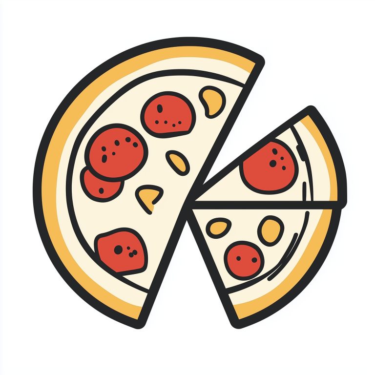 Minimalistic Pizza Pie Chart