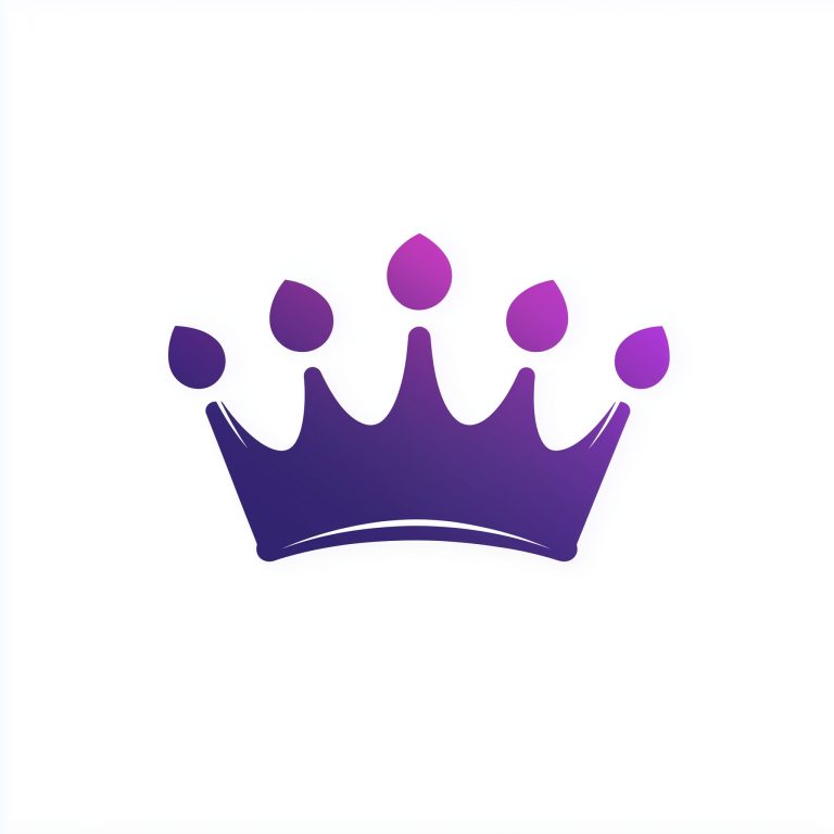 Minimalistic Purple Crown Icon