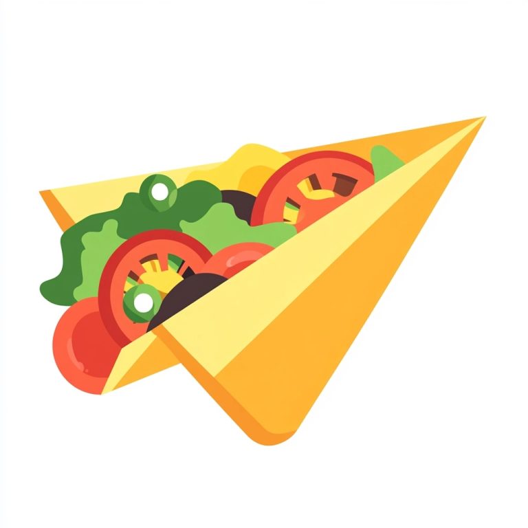 Minimalistic Taco Plane Icon