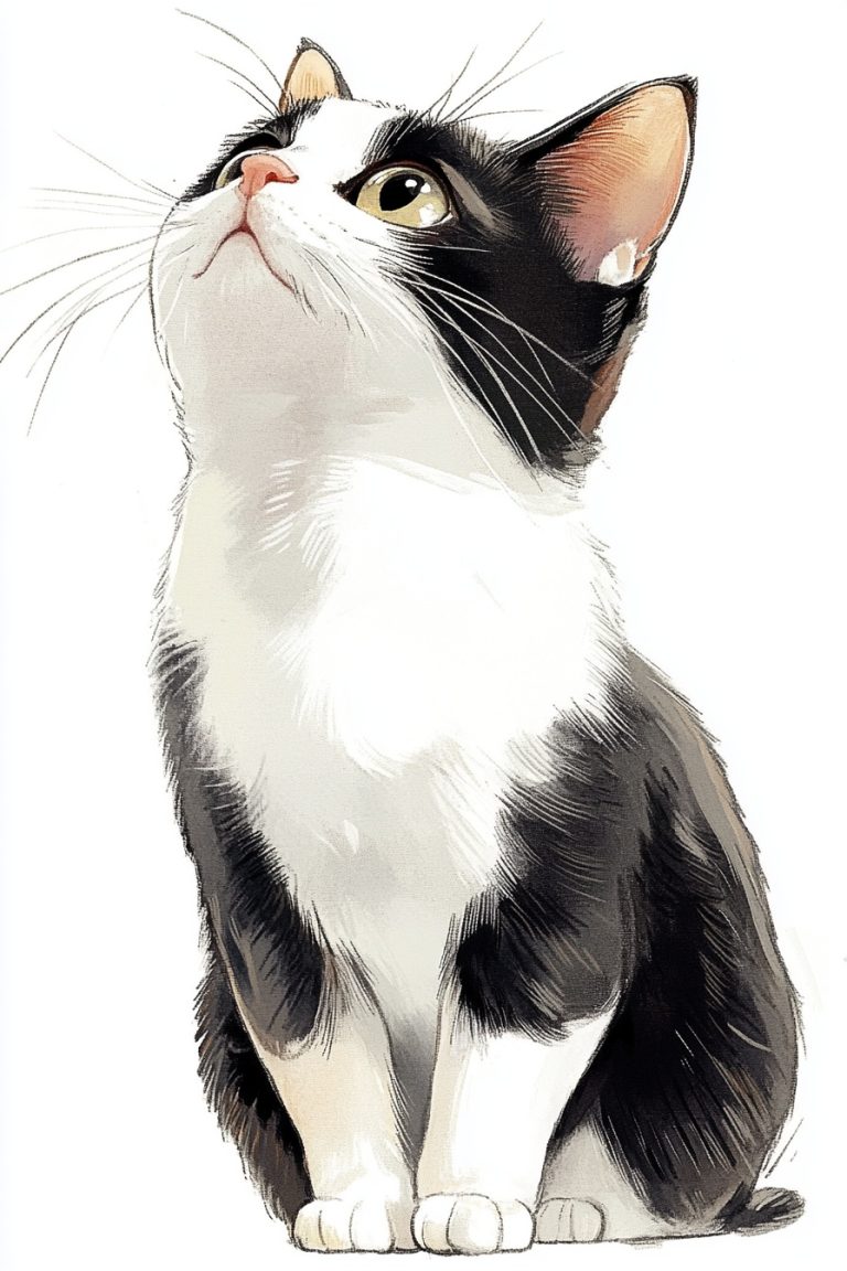 Miyazaki Cat on White