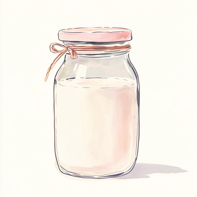 Nostalgic Watercolor Milk Jar