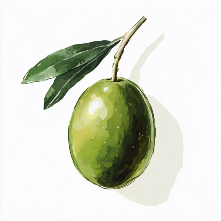 Olive Illustration on White