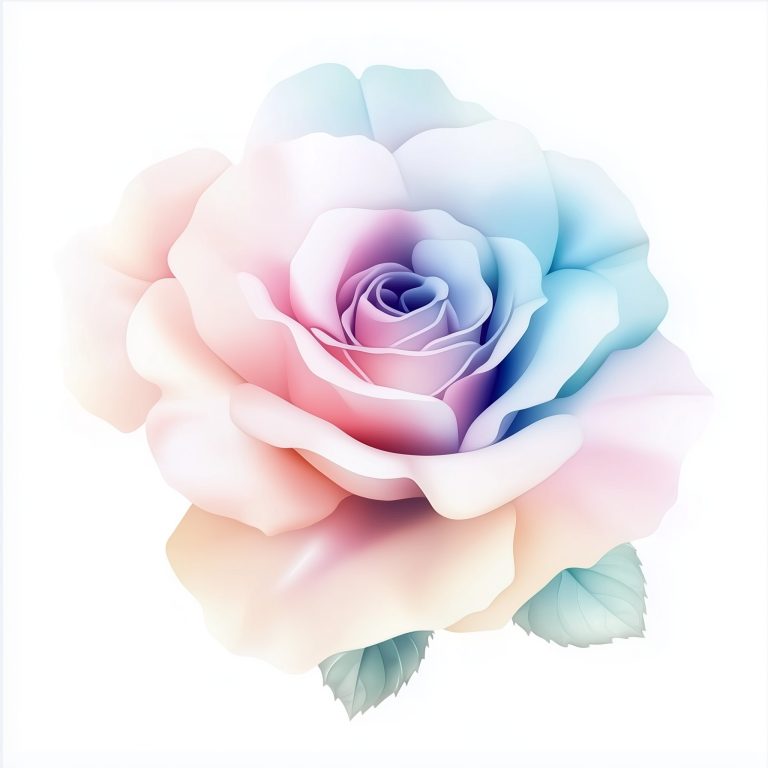 Ombre Rose Illustration Design