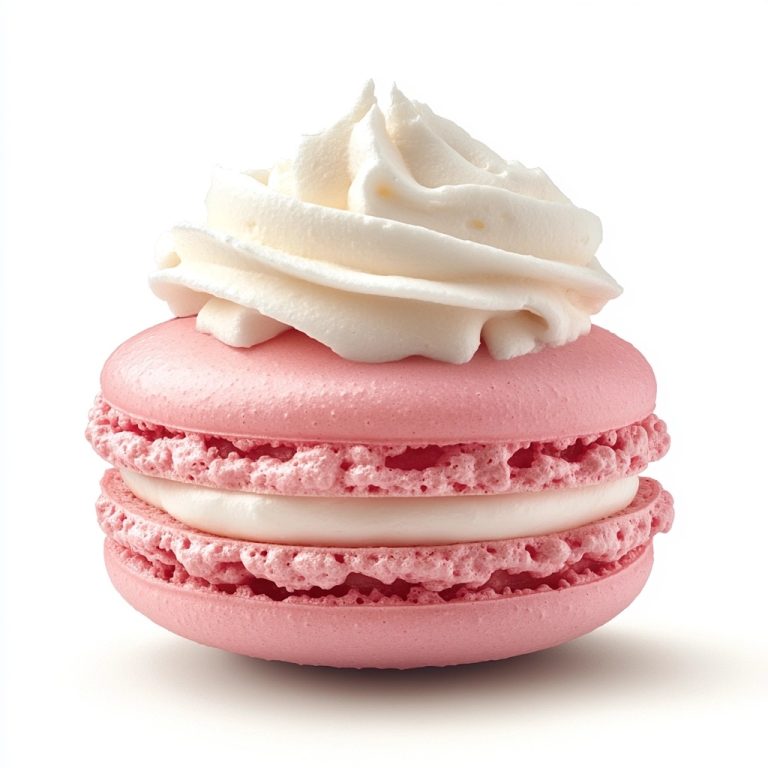 Open Pink Macaroon with Cream