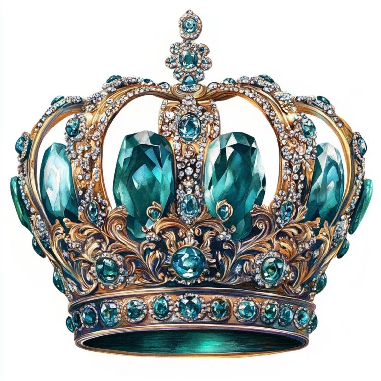 Ornate Airbrushed Crown Illustration