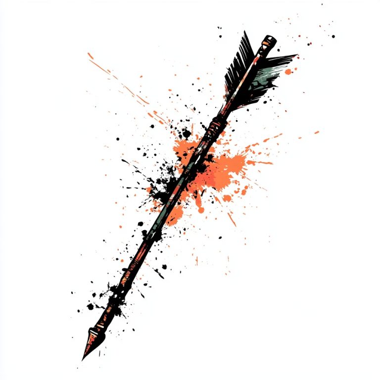 Paint Splatter Arrow Design