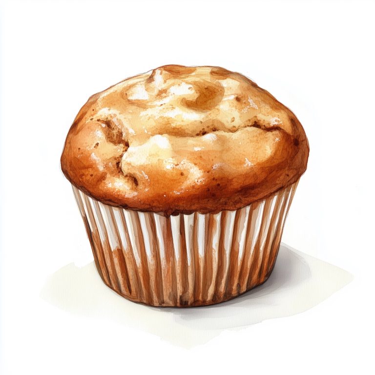 Painted Vanilla Muffin