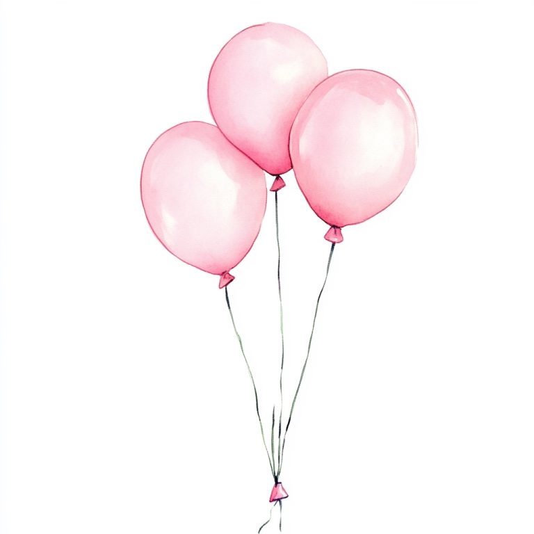 Pastel Balloon Clipart Illustration