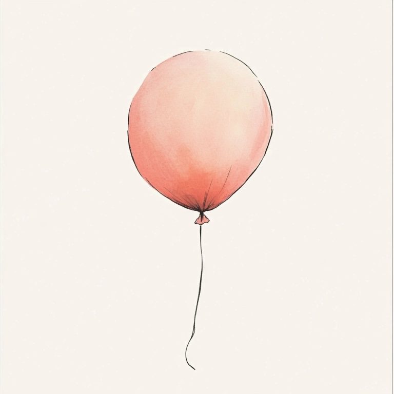 Pastel Balloon Sketch Art