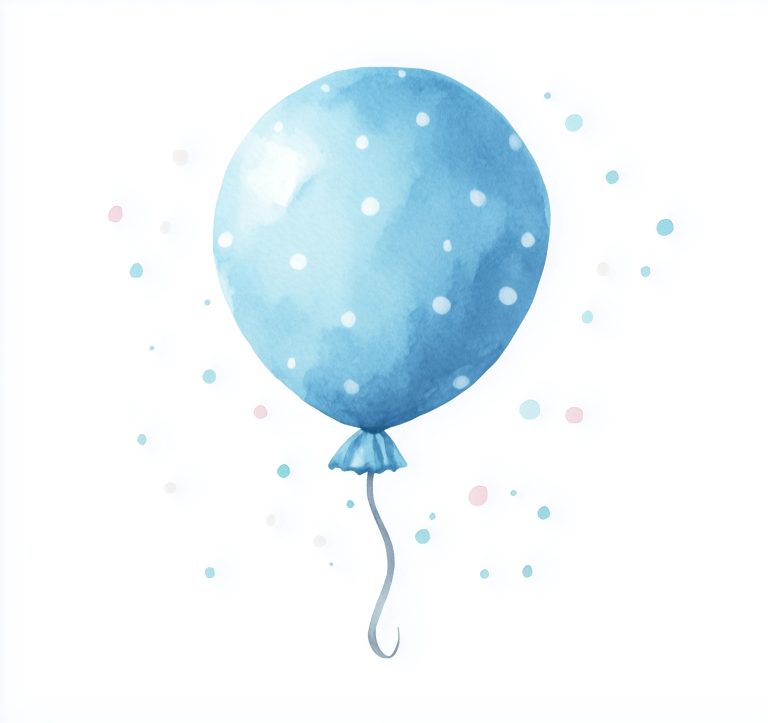 Pastel Balloon Watercolor Illustration