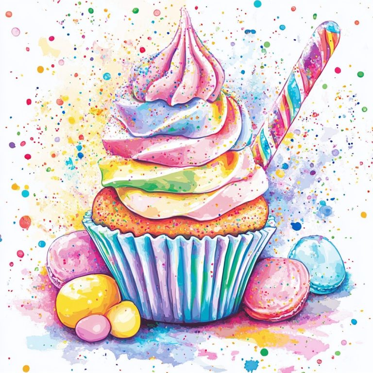 Pastel Candy Dessert Illustration