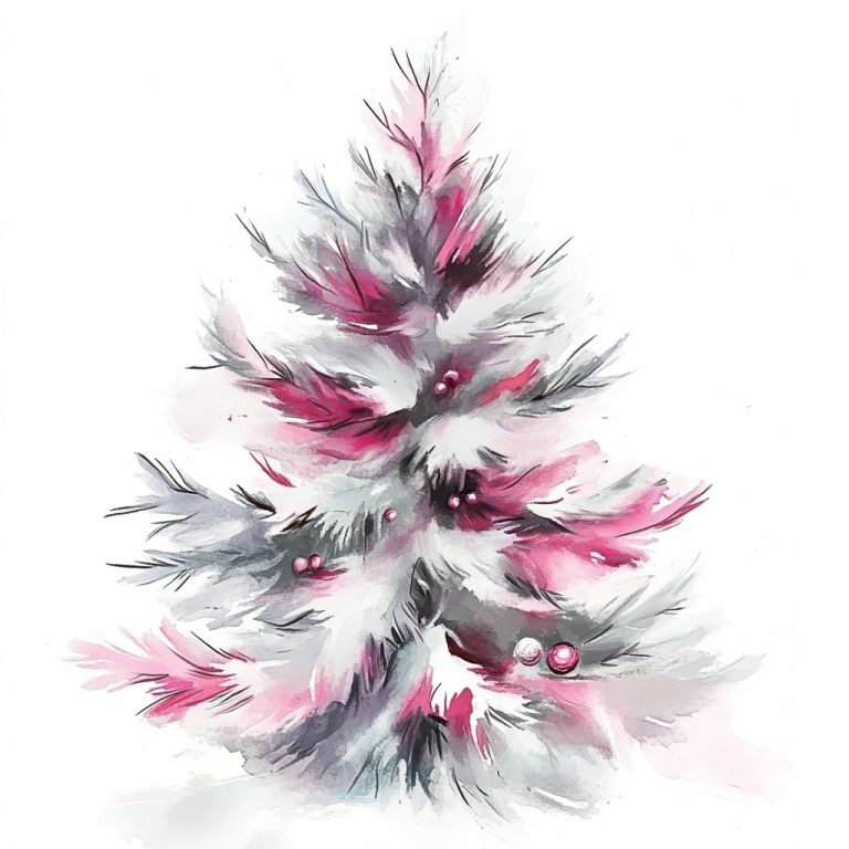 Pastel Christmas Tree Sketch