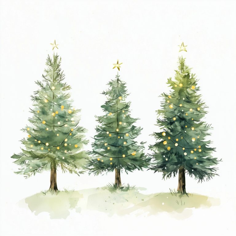 Pastel Christmas Trees Design