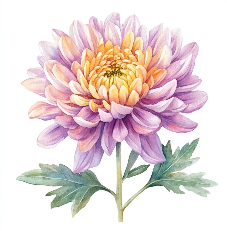 Pastel Chrysanthemum Clipart