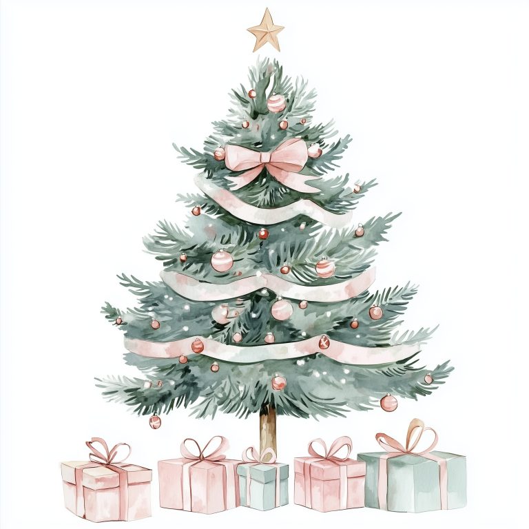 Pastel Clipart Christmas Tree