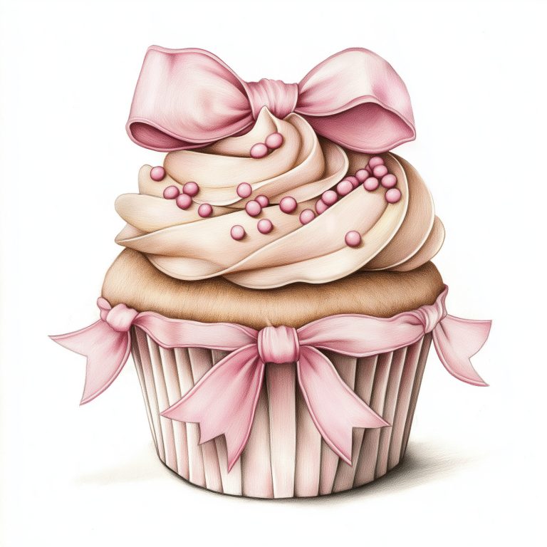 Pastel Cupcake with Bows