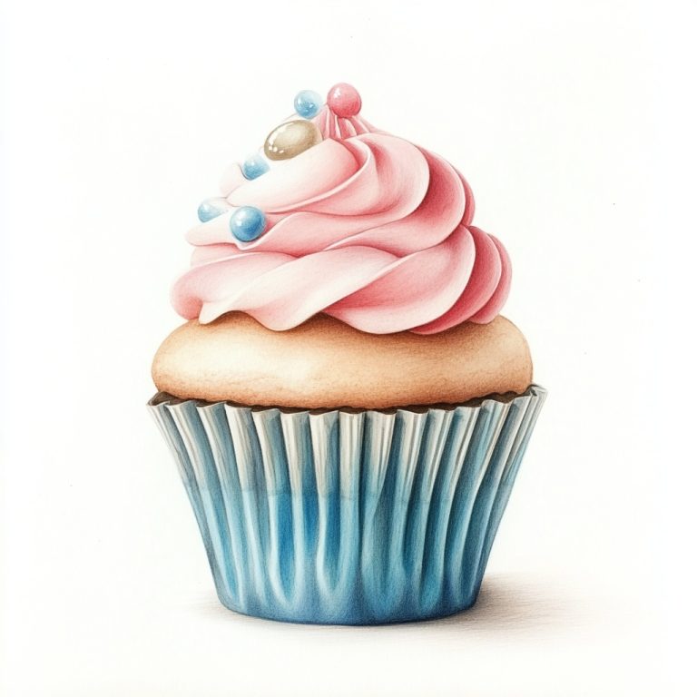 Pastel Cupcakes in Watercolor