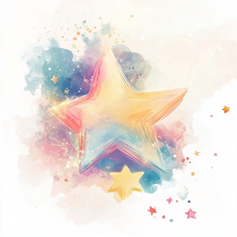 Pastel Dreamy Stars Illustration