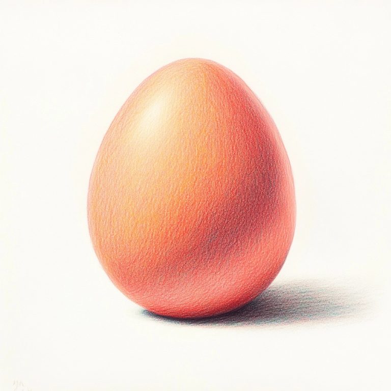 Pastel Egg on White