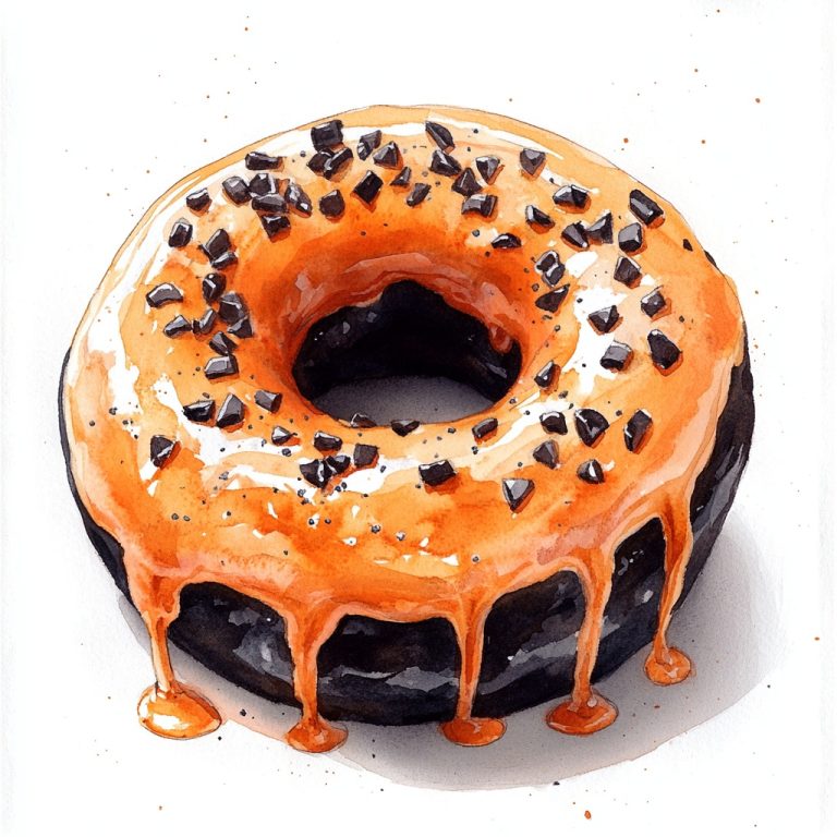 Pastel Halloween Donut Illustration