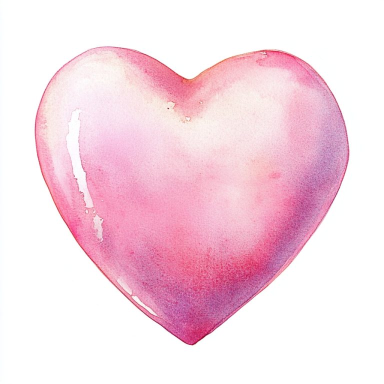 Pastel Heart on White