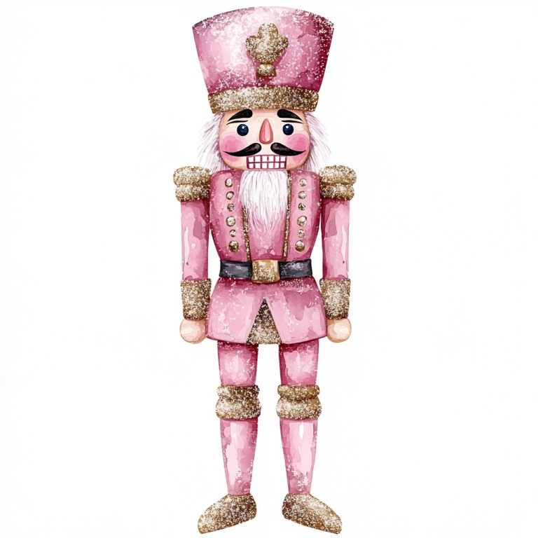 Pastel Nutcracker Watercolor Clipart