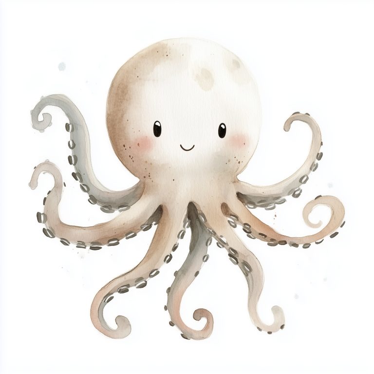 Pastel Octopus Clipart Design