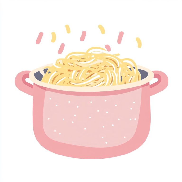 Pastel Pasta Pot Illustration