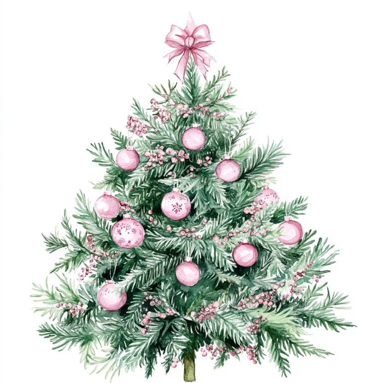 Pastel Pink Christmas Tree