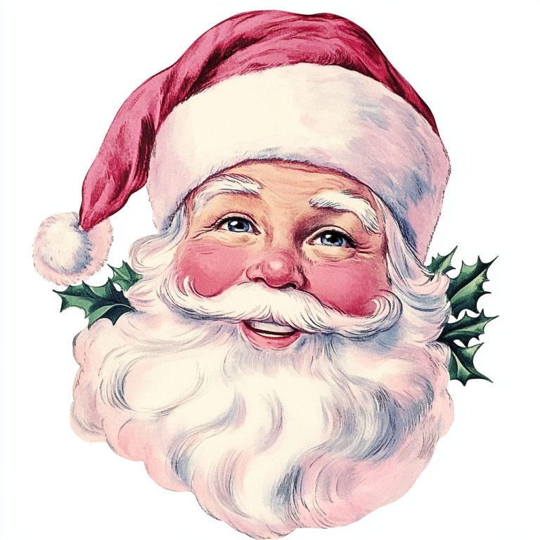 Pastel Santa Claus Illustration 1