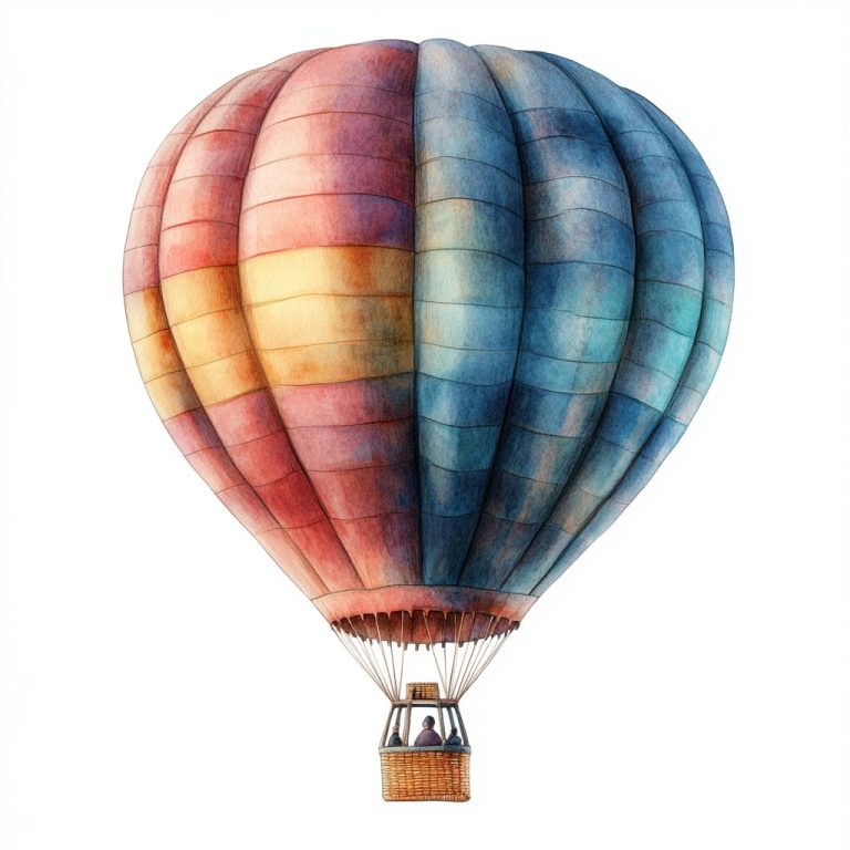 Pastel Watercolor Balloon Clipart