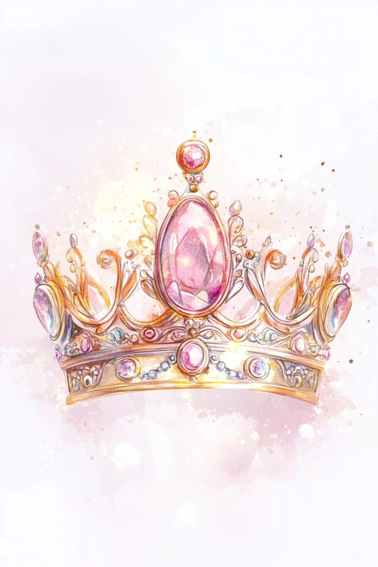 Pastel Watercolor Crown Clipart