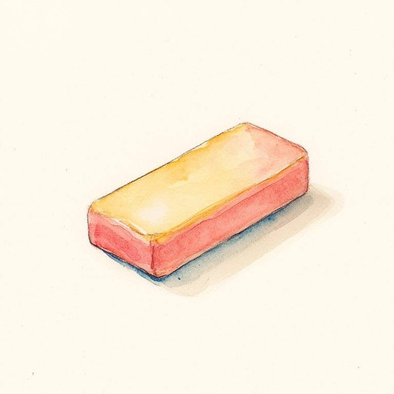 Pastel Watercolor Eraser Illustration