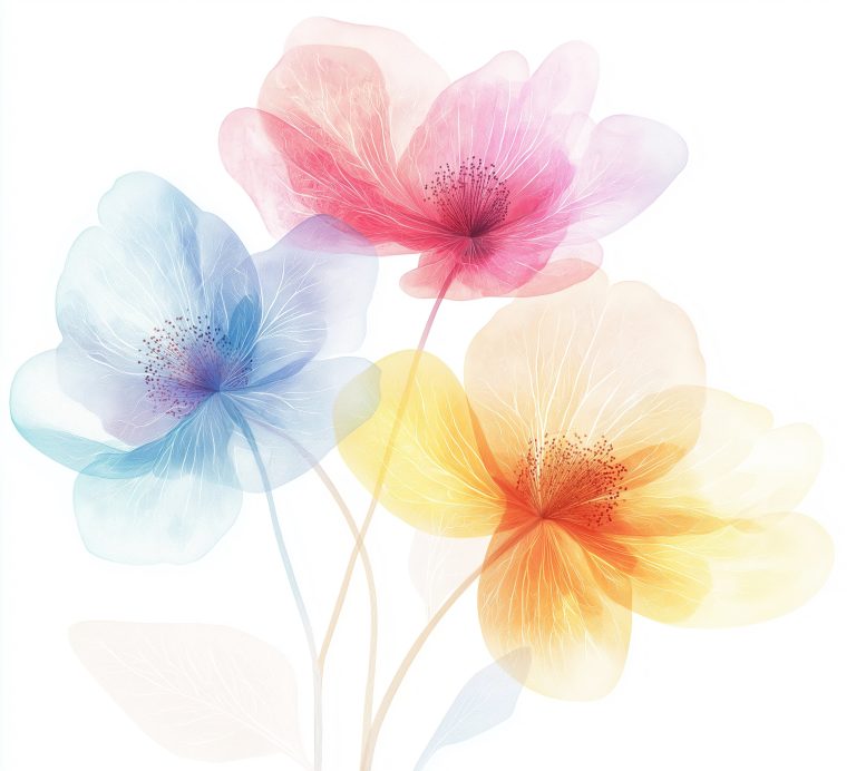 Pastel Watercolor Flowers